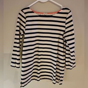 J. Crew Blue and White Striped Blouse